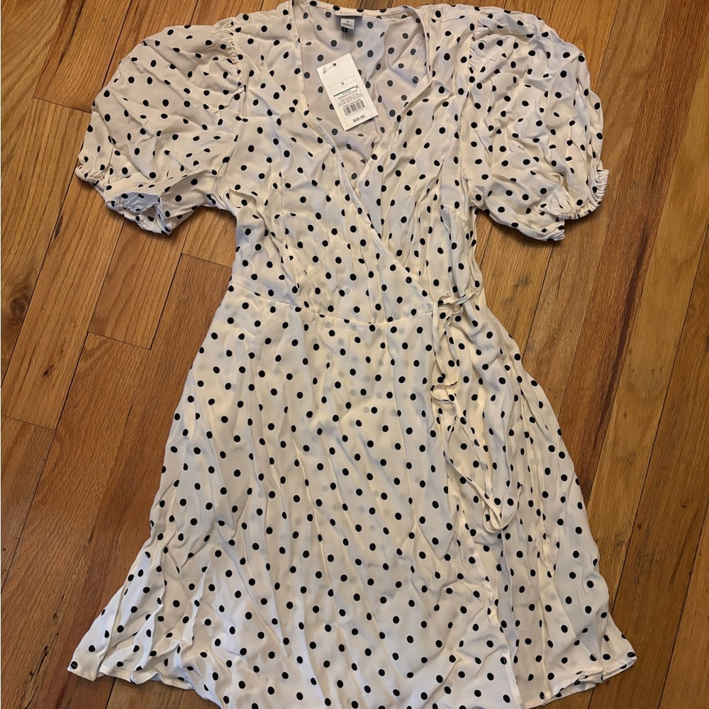 Polka Dot Puff Sleeve Dress